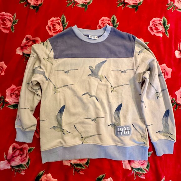 Taylor Swift 1989 (Taylor’s Version) Seagull Crewneck Sweatshirt Blue/Beige M - Picture 2 of 11